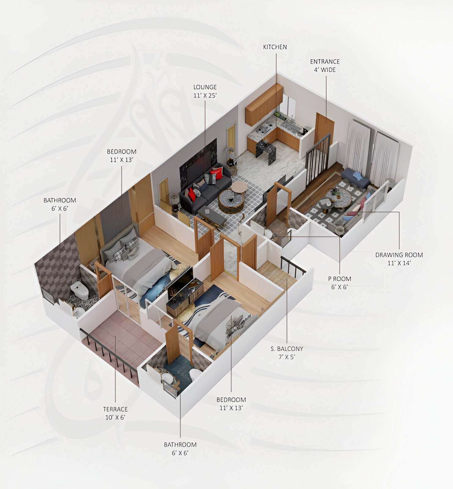 TYPE B (4 ROOMS)